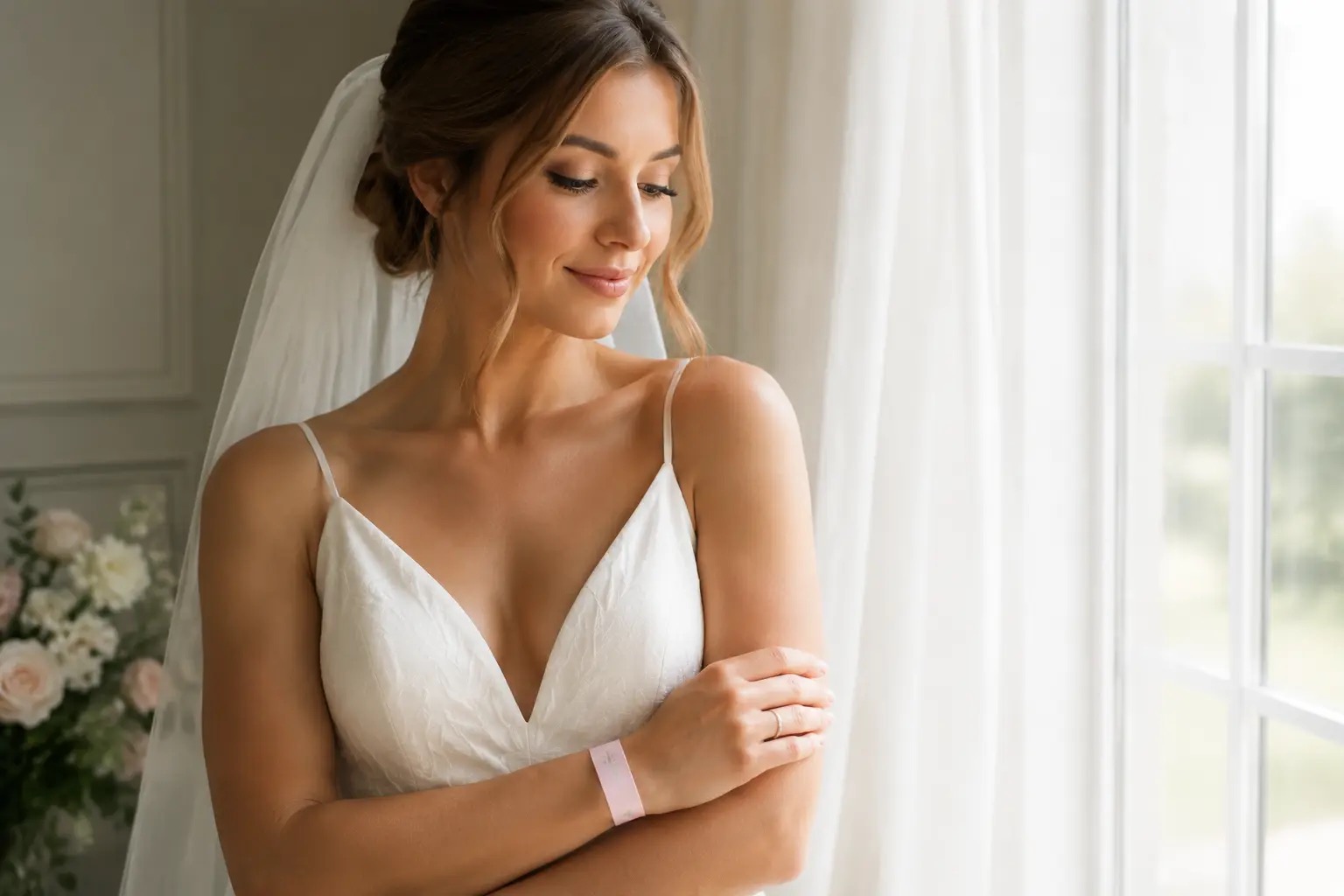 Design dei braccialetti da matrimonio in tessuto