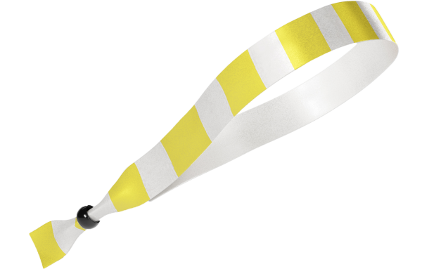 Tessuto Giallo Strisce Bianche