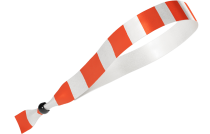 Tessuto Arancione Strisce Bianche