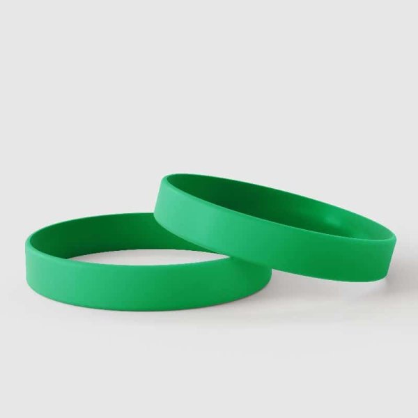 Verde semplice - Braccialetti in silicone semplici