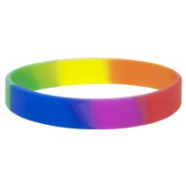Braccialetti in silicone arcobaleno semplici in Italy