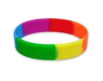 Braccialetti in silicone arcobaleno semplici in Italy