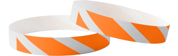 Plain Tyvek Stripey Arancione