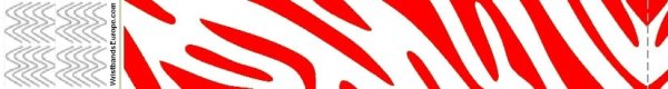 Braccialetti Plain Tyvek Zebra Rosso