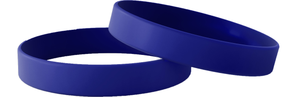 Braccialetti in silicone semplici blu scuro