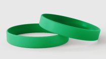 Verde Semplice - Braccialetti in Silicone Semplici