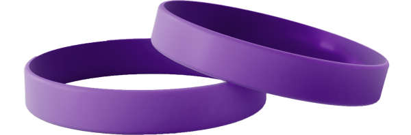 Viola Semplice - Braccialetti in Silicone Semplici