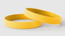 Giallo Semplice - Braccialetti in Silicone Semplici